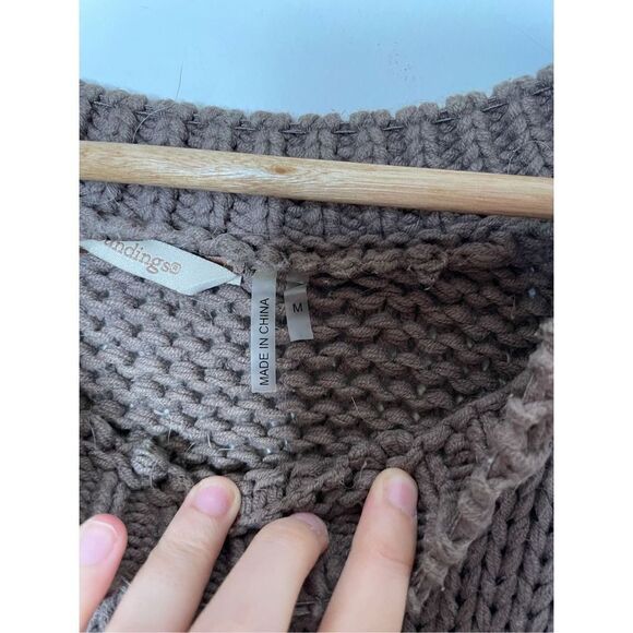 Soft Surroundings Brown Chunky‎ Knit Cable Sweater S - Picture 5 of 10
